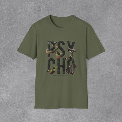 Copy of Psycho Snake Typography T-Shirt | Snake Lettering Tee