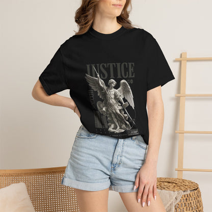 Copy of Justice Angel Illustration T-shirt | Dripping Crown Back Print