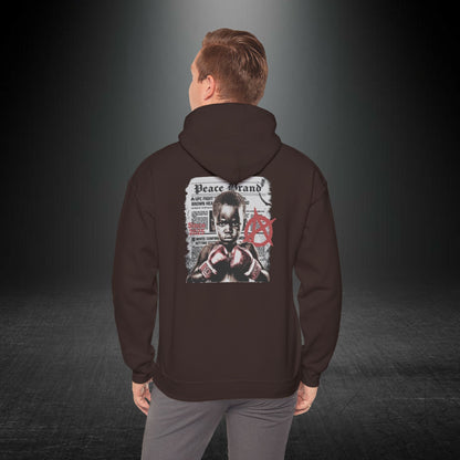 Boks Figürlü Streetwear Erkek Hoodie – Grafik Tasarım Sweatshirt