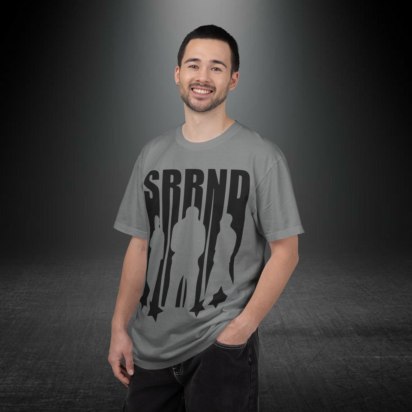 Copy of SRRND Silhouette Band Tee | Graphic T-Shirt with Blue Flame Back Design