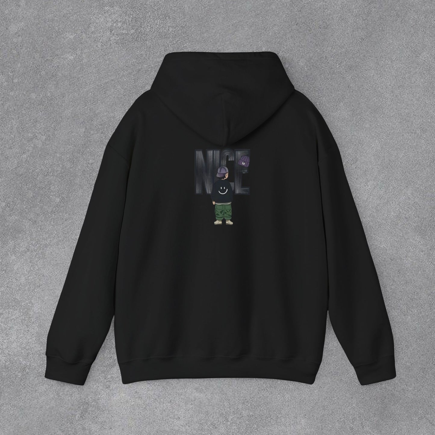 NICE Yazılı Grafik Baskılı Erkek Kapüşonlu Sweatshirt