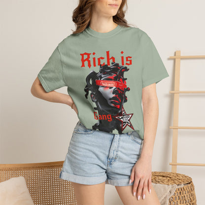Copy of Medusa Graphic T-Shirt | Gothic Streetwear Tee | Praying Hands Graphic Shirt | Vintage Tattoo Style Tee | Unisex Garment Dyed Shirt