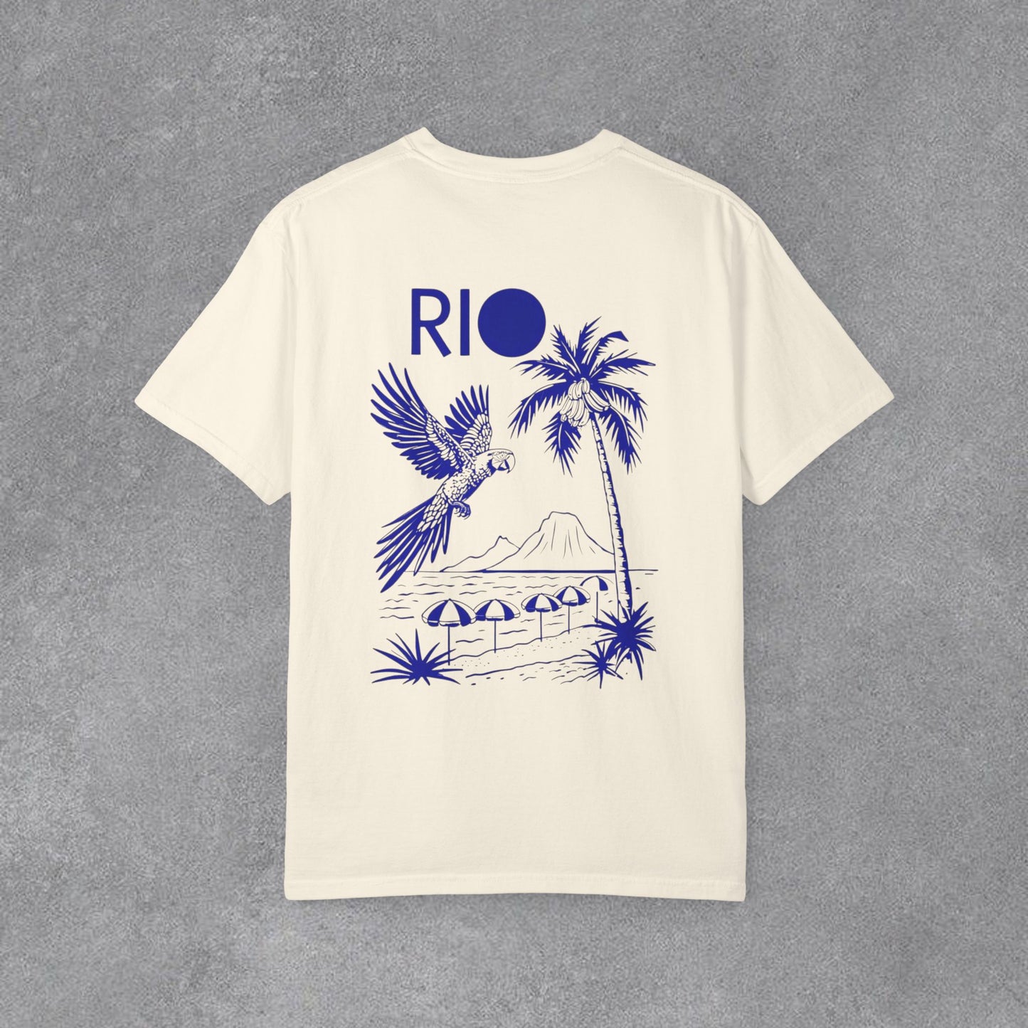 Copy of Rio Beach Scene T-Shirt | Christ the Redeemer Silhouette Tee