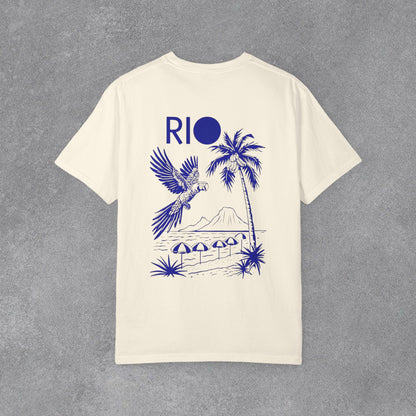 Copy of Rio Beach Scene T-Shirt | Christ the Redeemer Silhouette Tee