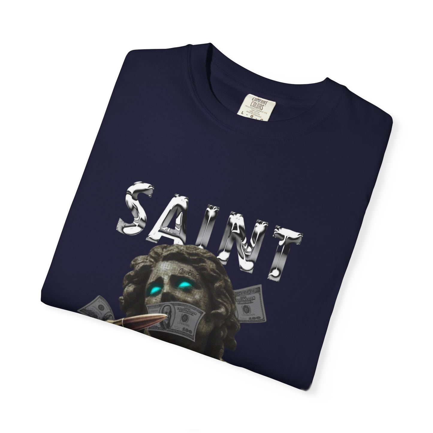Copy of Skull Graphic T-Shirt | Gothic Tattoo Streetwear Tee | Vintage Washed Cotton Shirt | Shark Back Print | Unisex Graphic Tee