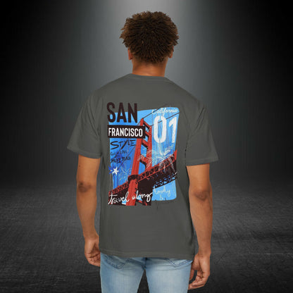 Copy of San Francisco Golden Gate Graphic T-shirt | Back Print Bridge Artwork