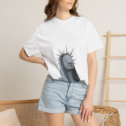 Copy of Blindfolded Statue Crown t-shirt | Surreal Portrait Tee, Monochrome Art