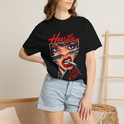 Copy of Lightning Face Graphic T-Shirt | Retro Pinup Eye Tee | Vintage Streetwear Shirt | Garment Dyed Cotton Tee | Unisex Graphic Shirt