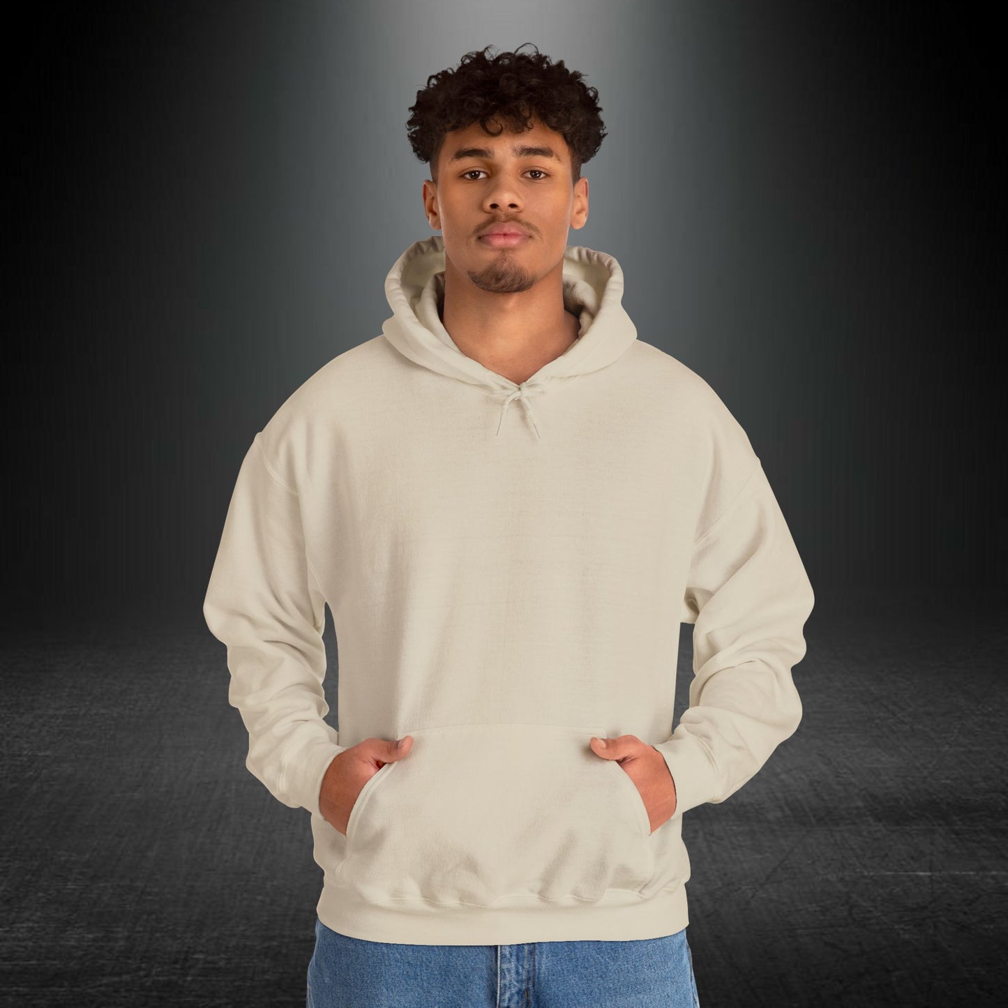 Look Inside Yazılı Göz Baskılı Erkek Kapüşonlu Sweatshirt