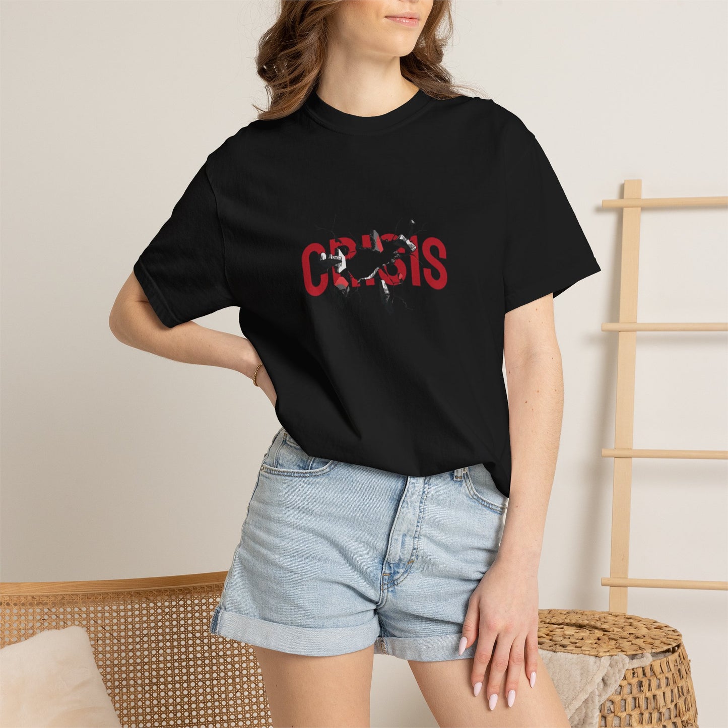 Copy of Vintage Comic Panel Graphic T-Shirt | Retro Crisis Text Tee | Garment Dyed Cotton Shirt | Streetwear Graphic Tee | Unisex Gift