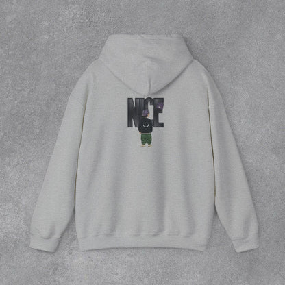 NICE Yazılı Grafik Baskılı Erkek Kapüşonlu Sweatshirt