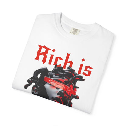 Copy of Medusa Graphic T-Shirt | Gothic Streetwear Tee | Praying Hands Graphic Shirt | Vintage Tattoo Style Tee | Unisex Garment Dyed Shirt