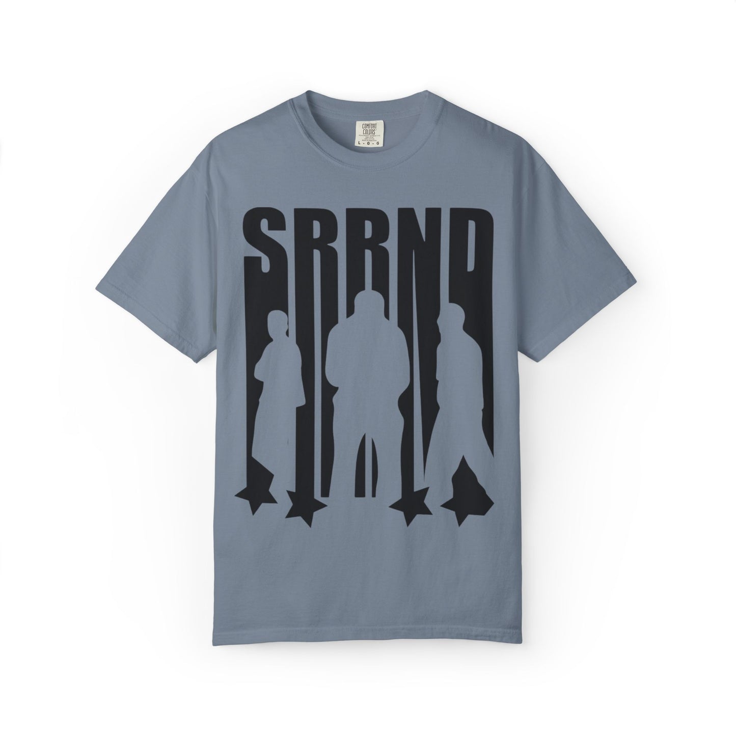 Copy of SRRND Silhouette Band Tee | Graphic T-Shirt with Blue Flame Back Design