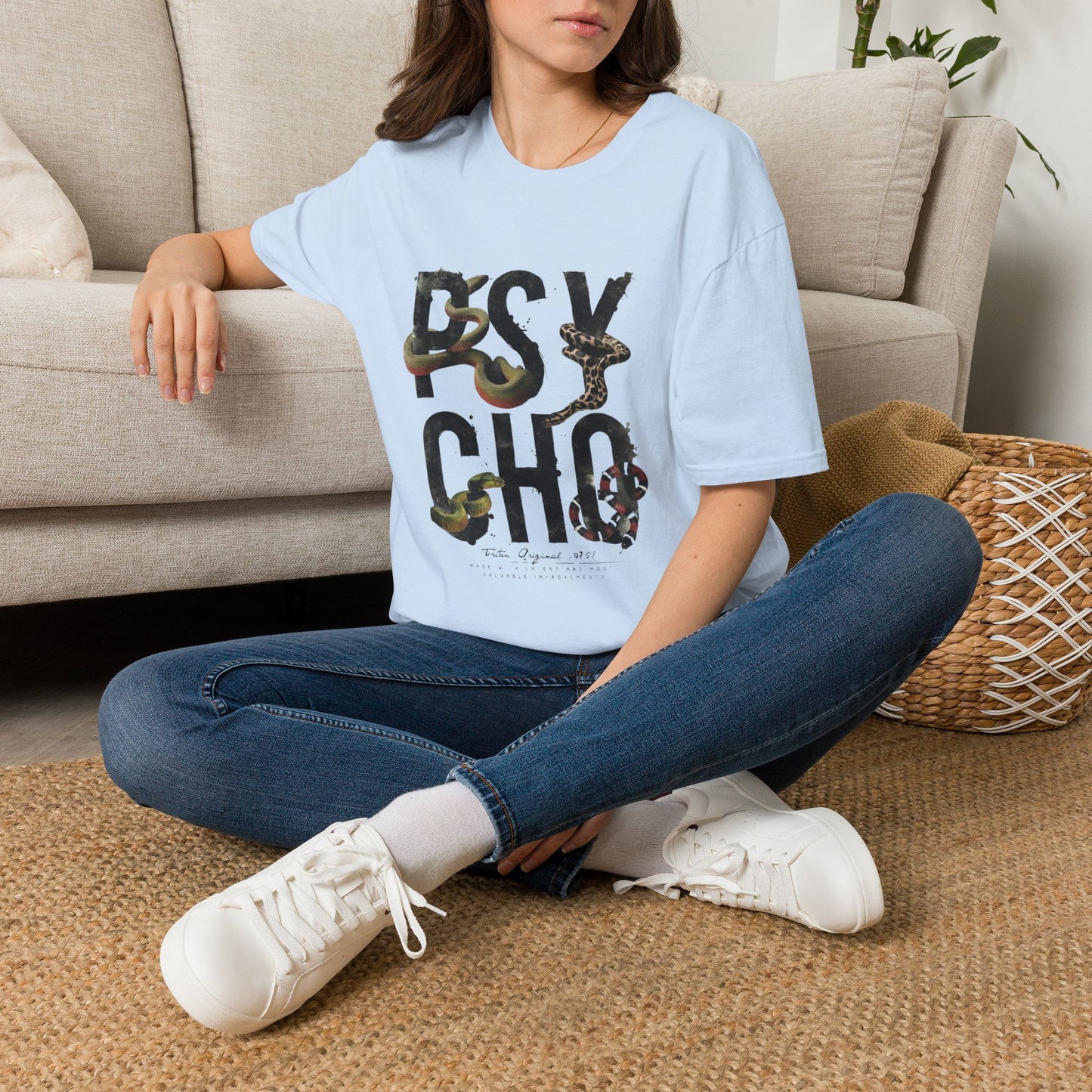 Copy of Psycho Snake Typography T-Shirt | Snake Lettering Tee