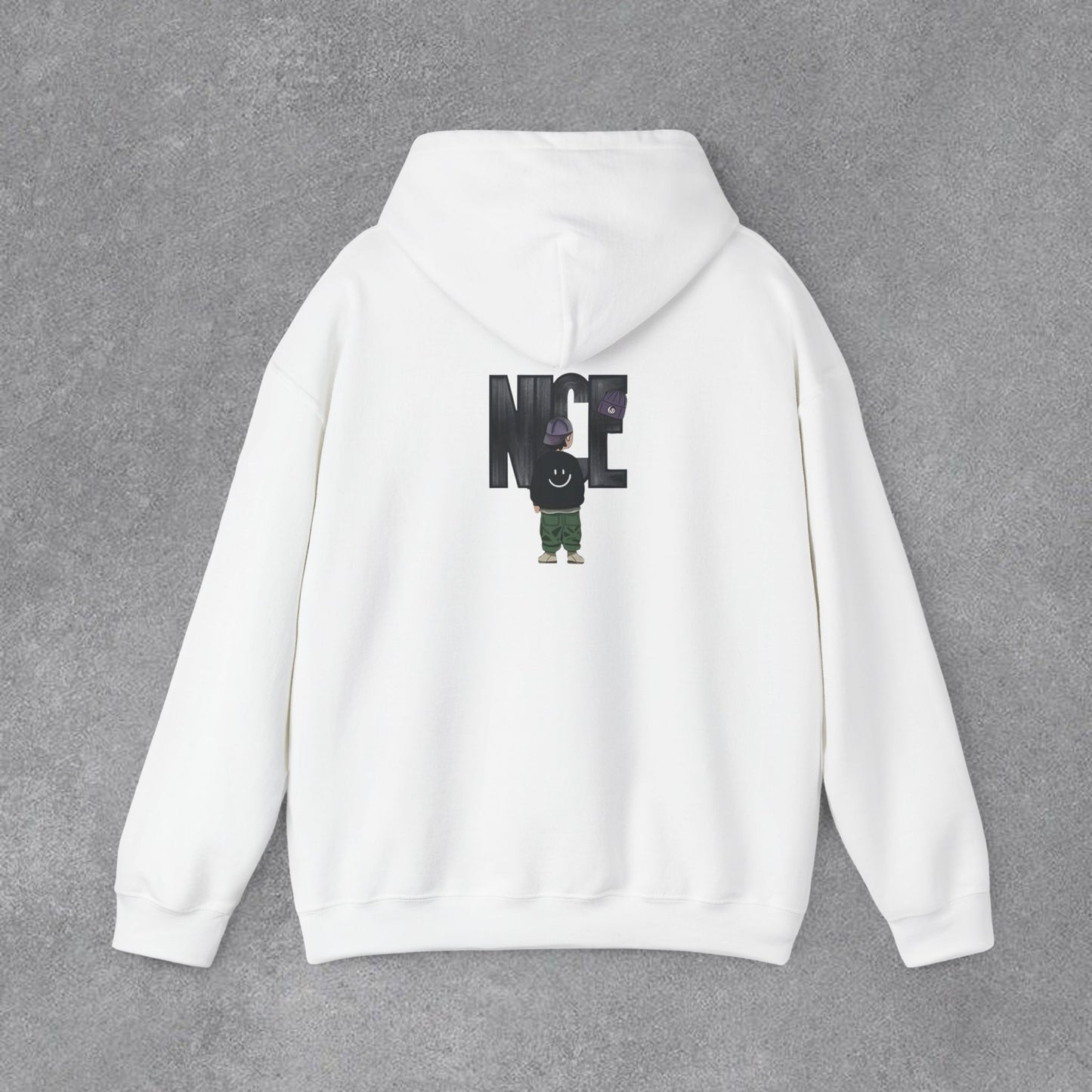 NICE Yazılı Grafik Baskılı Erkek Kapüşonlu Sweatshirt