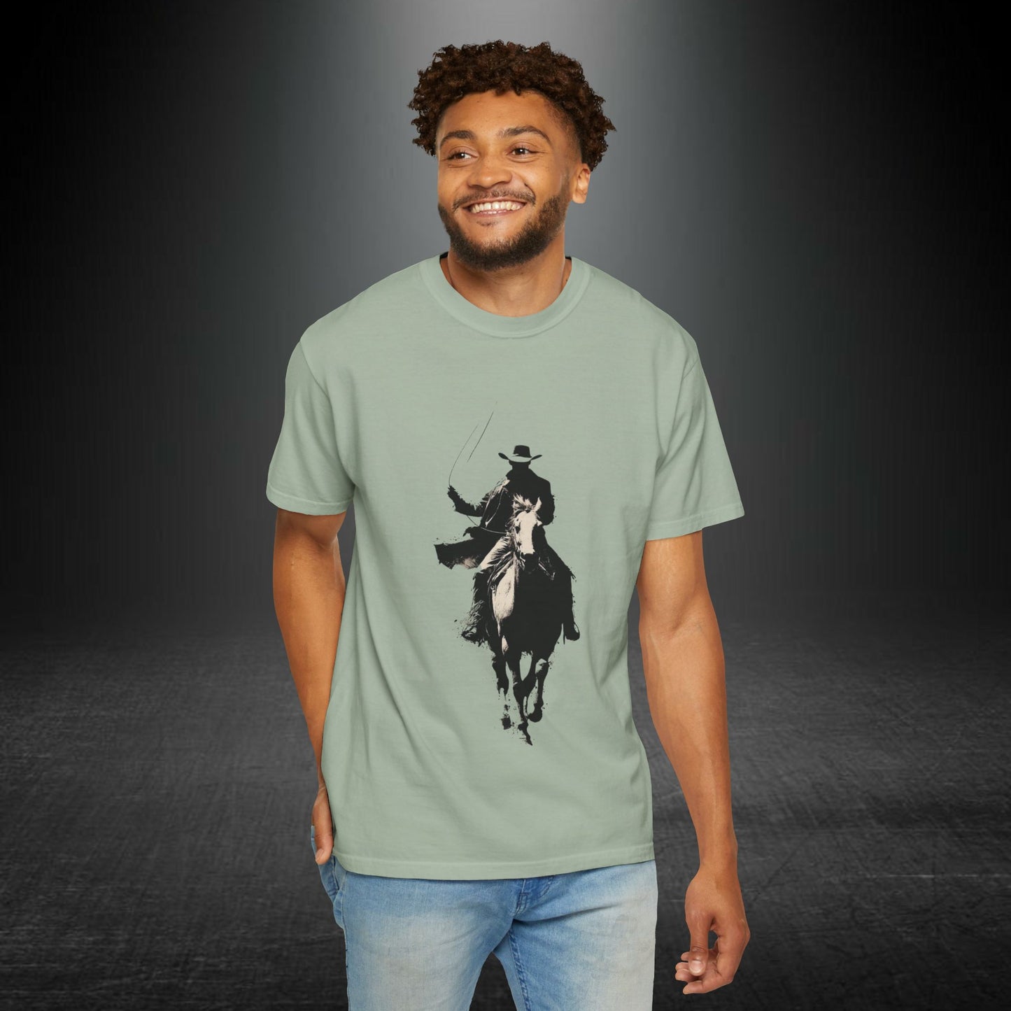 Copy of Vintage Cowboy Silhouette T-shirt | , Western Roseo Tee , Cowboy Graphic tshirt , Horse Lover Gift , Country Western unisex Tee