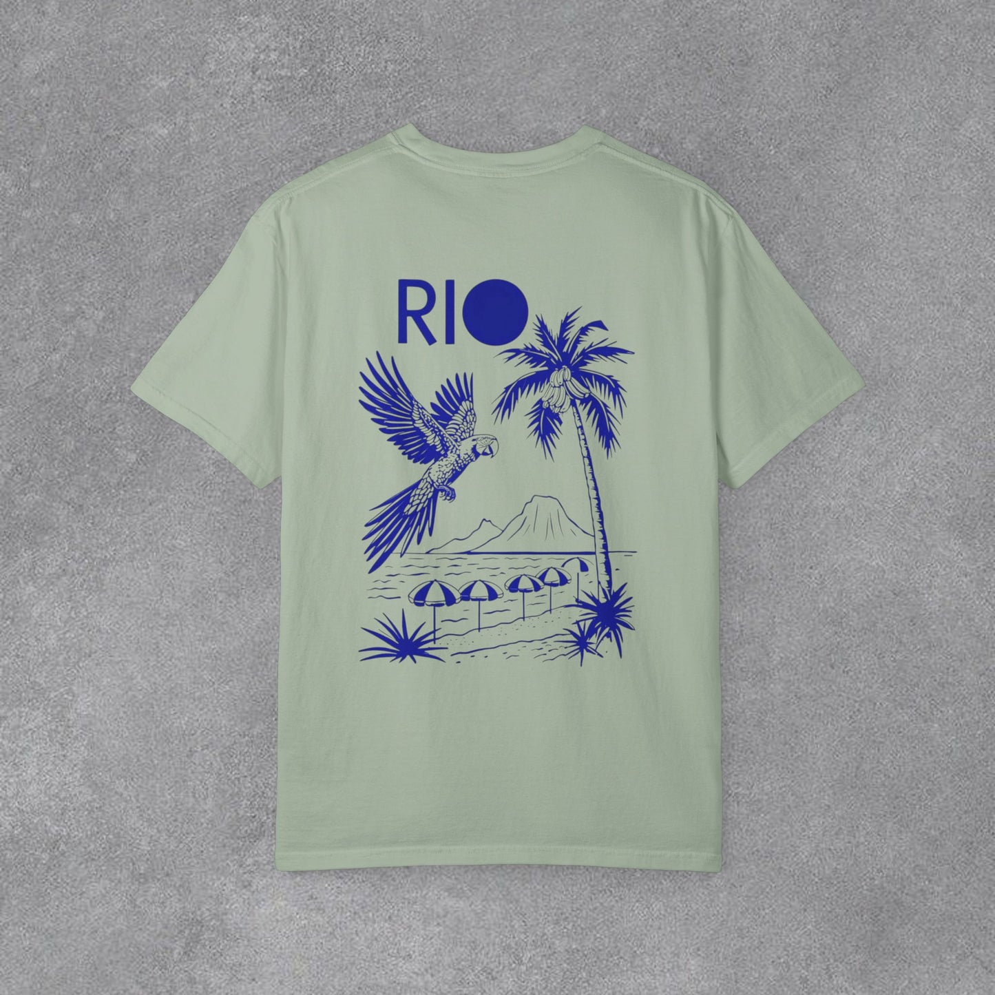 Copy of Rio Beach Scene T-Shirt | Christ the Redeemer Silhouette Tee