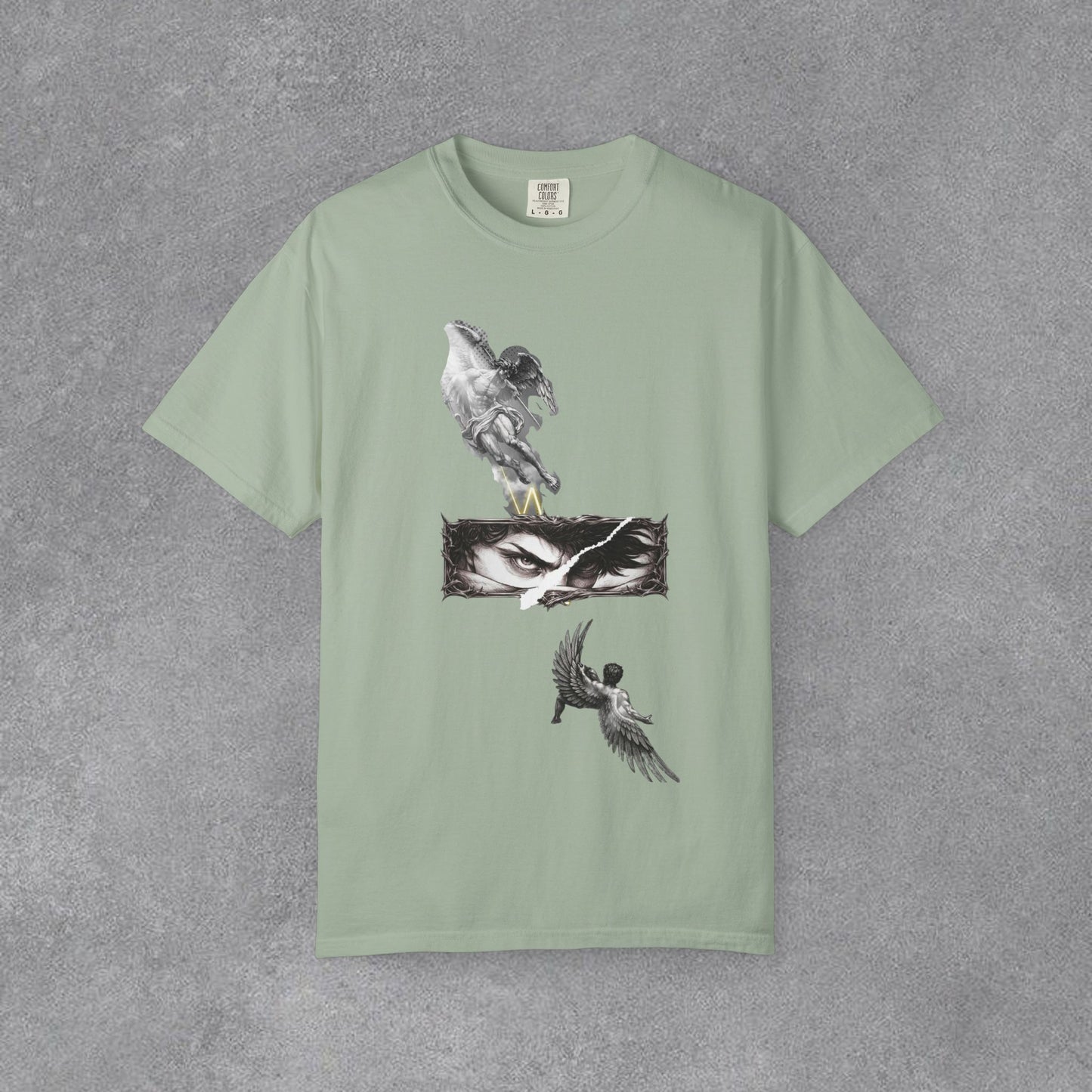 Copy of Angel Wings and Eyes T-Shirt | Graphic Tee with Angel Sketches