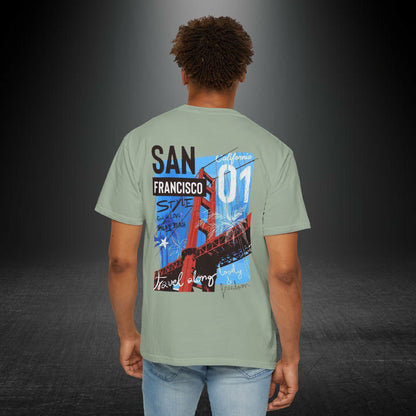 Copy of San Francisco Golden Gate Graphic T-shirt | Back Print Bridge Artwork