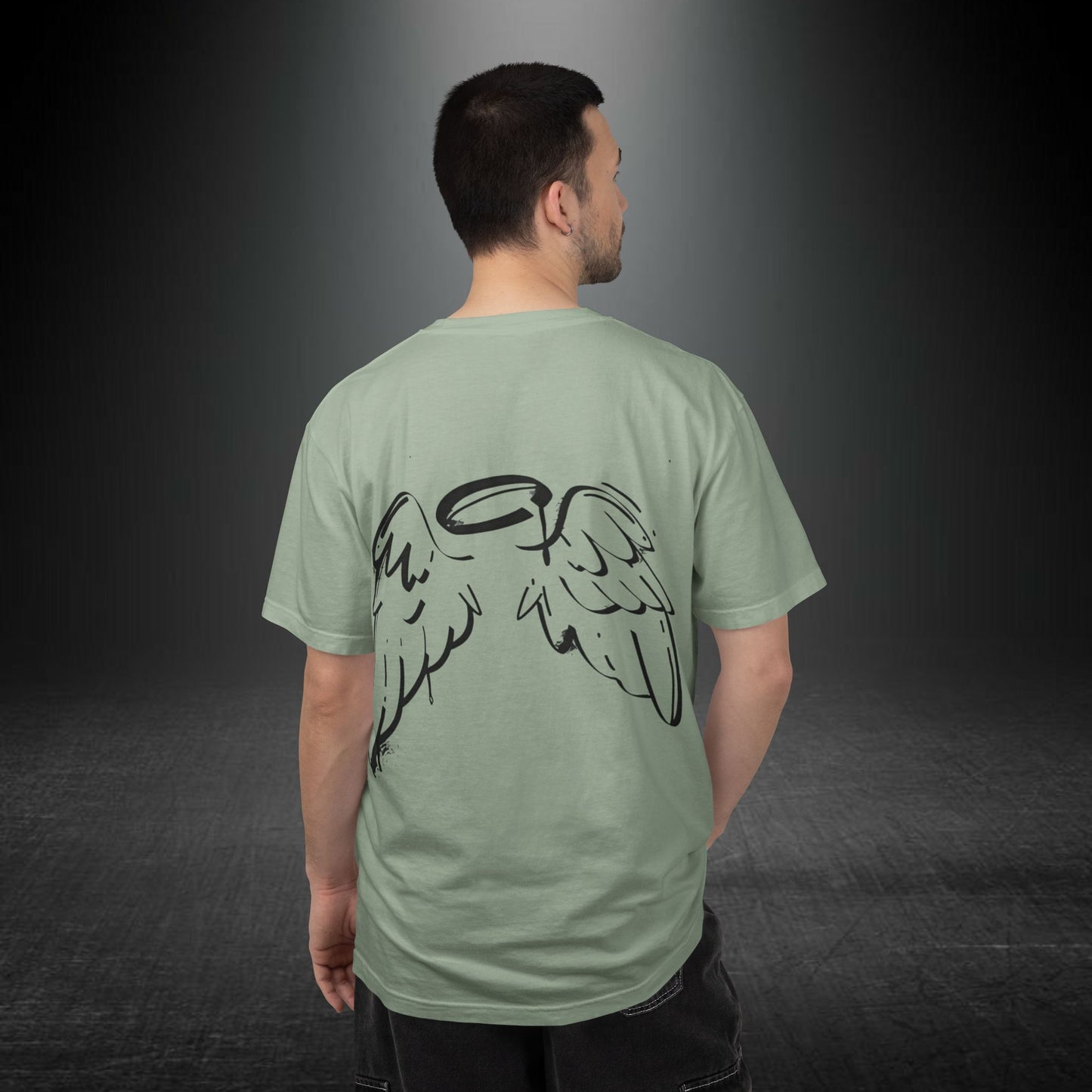 Copy of Angel Wings and Eyes T-Shirt | Graphic Tee with Angel Sketches