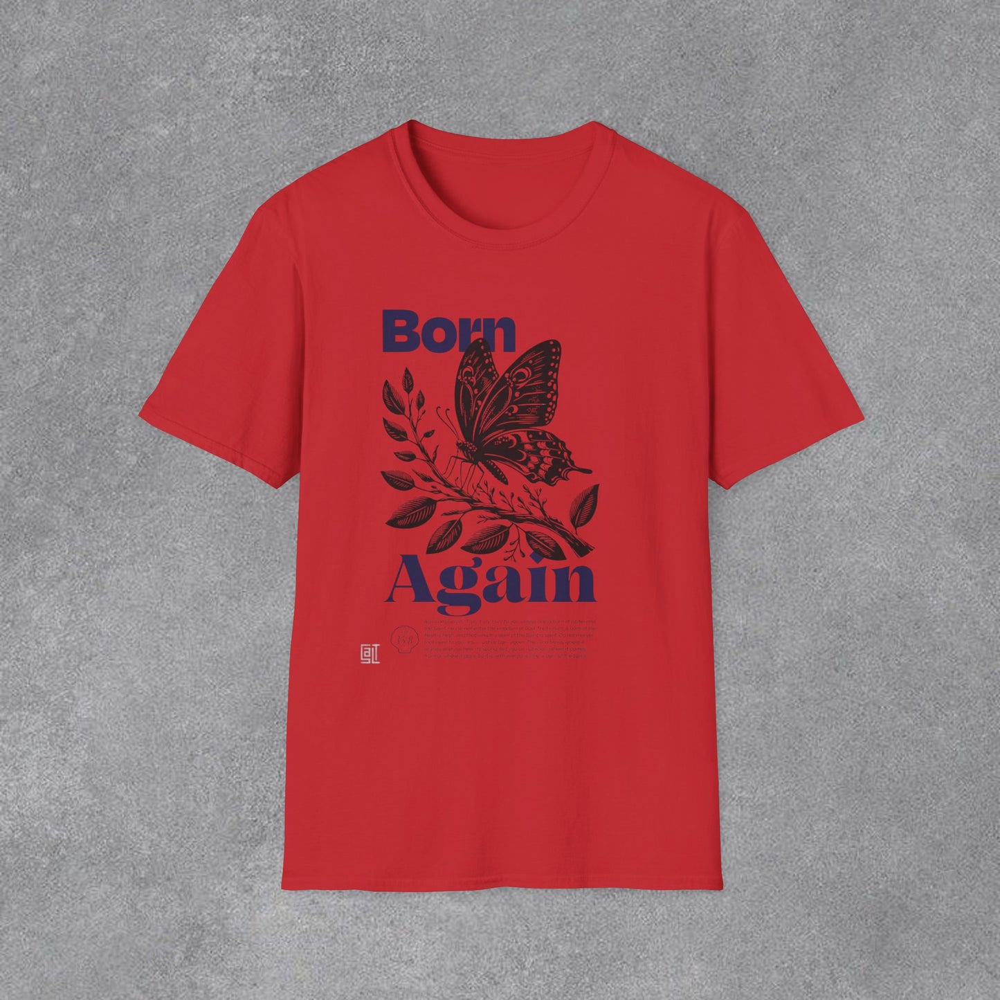 Copy of Born Again Butterfly T-Shirt | Monochrome Floral Illustration