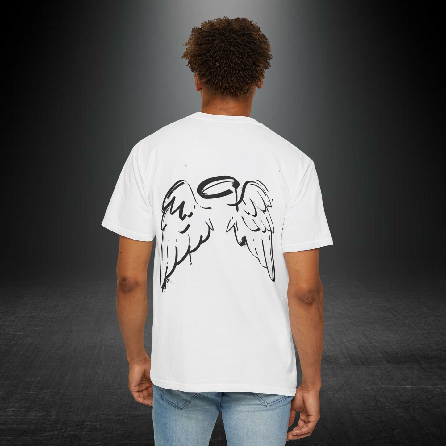 Copy of Angel Wings and Eyes T-Shirt | Graphic Tee with Angel Sketches