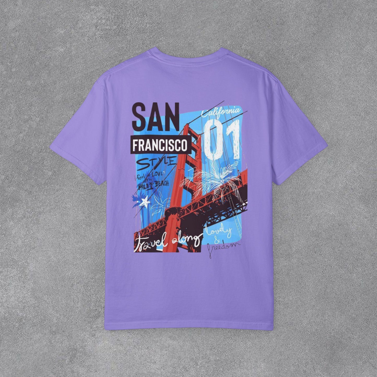 Copy of San Francisco Golden Gate Graphic T-shirt | Back Print Bridge Artwork