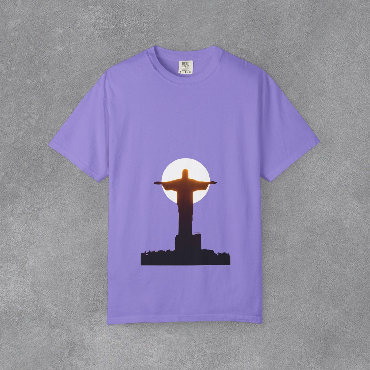 Copy of Rio Beach Scene T-Shirt | Christ the Redeemer Silhouette Tee