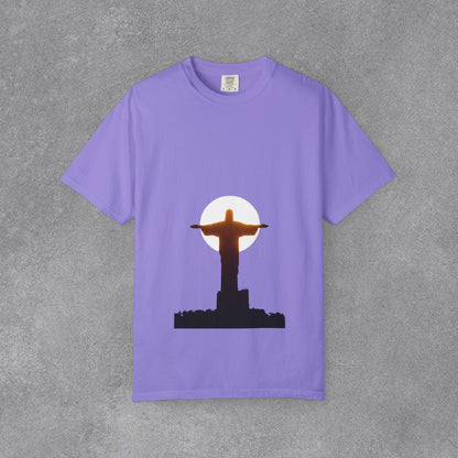 Copy of Rio Beach Scene T-Shirt | Christ the Redeemer Silhouette Tee