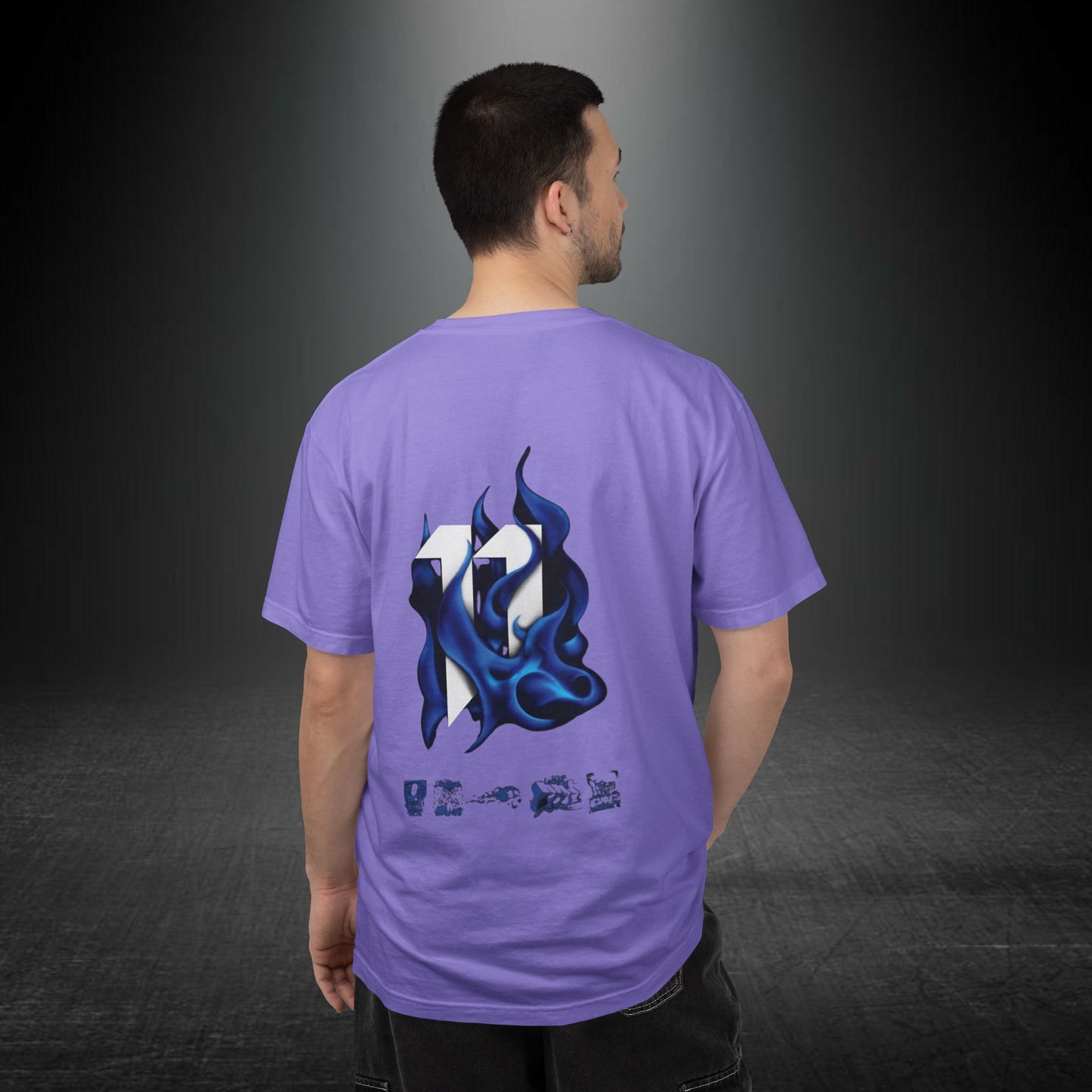 Copy of SRRND Silhouette Band Tee | Graphic T-Shirt with Blue Flame Back Design