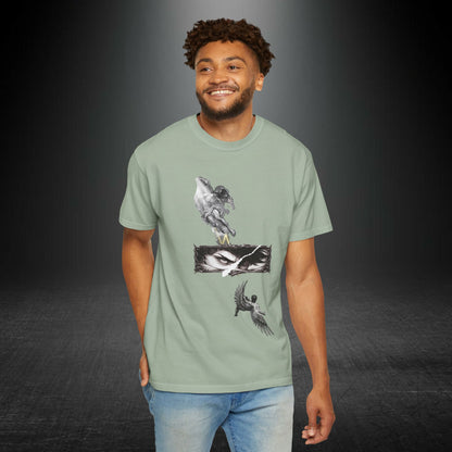 Copy of Angel Wings and Eyes T-Shirt | Graphic Tee with Angel Sketches