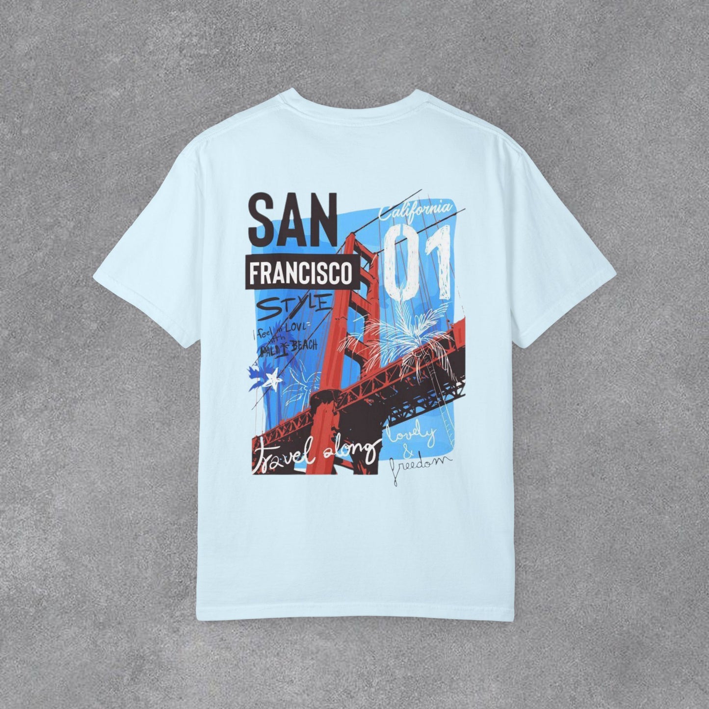 Copy of San Francisco Golden Gate Graphic T-shirt | Back Print Bridge Artwork