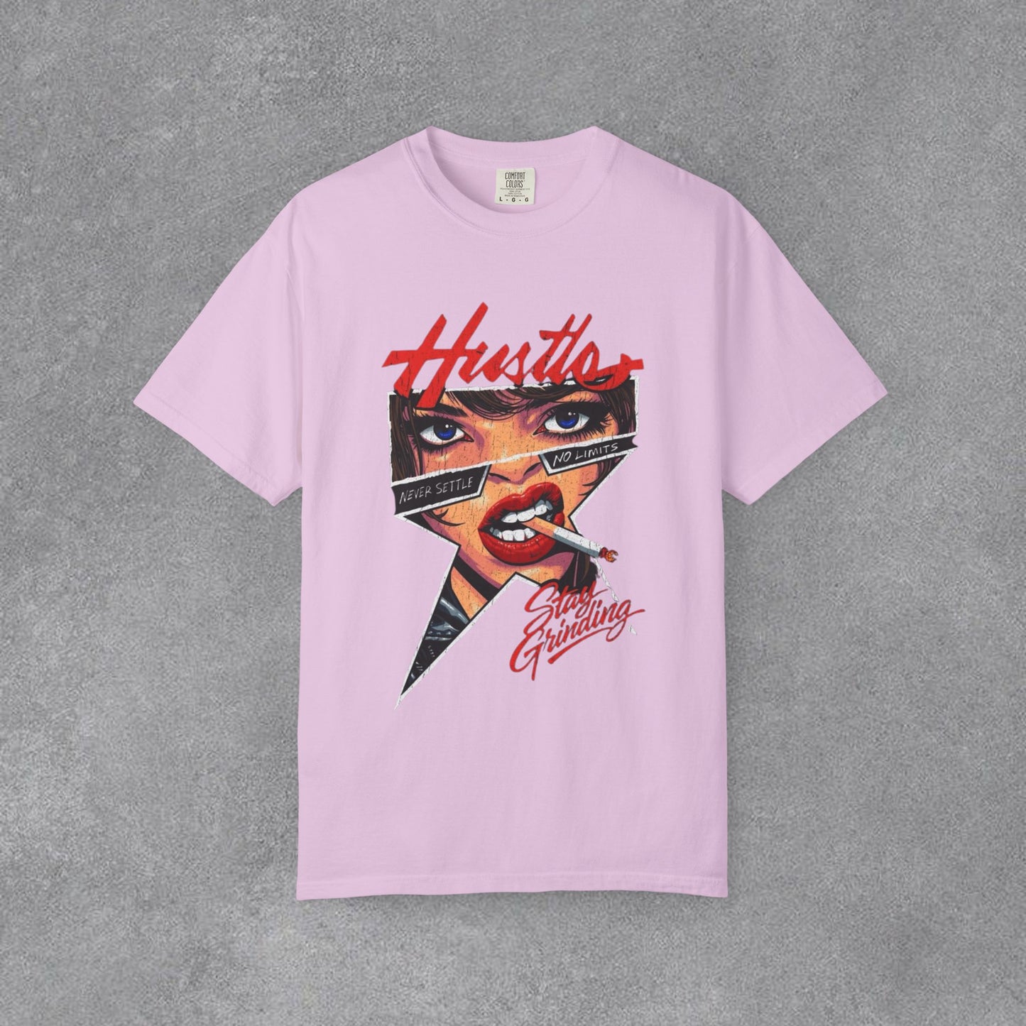 Copy of Lightning Face Graphic T-Shirt | Retro Pinup Eye Tee | Vintage Streetwear Shirt | Garment Dyed Cotton Tee | Unisex Graphic Shirt