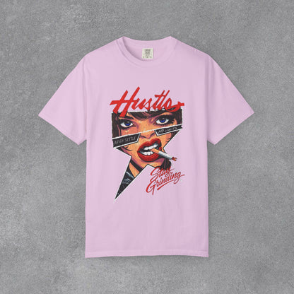 Copy of Lightning Face Graphic T-Shirt | Retro Pinup Eye Tee | Vintage Streetwear Shirt | Garment Dyed Cotton Tee | Unisex Graphic Shirt