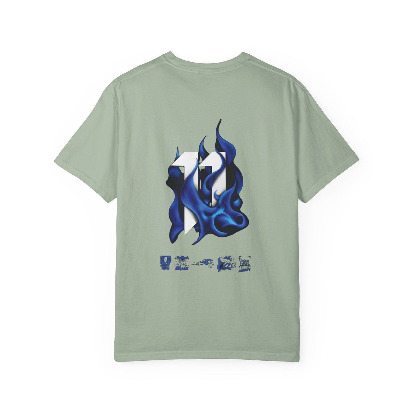 Copy of SRRND Silhouette Band Tee | Graphic T-Shirt with Blue Flame Back Design