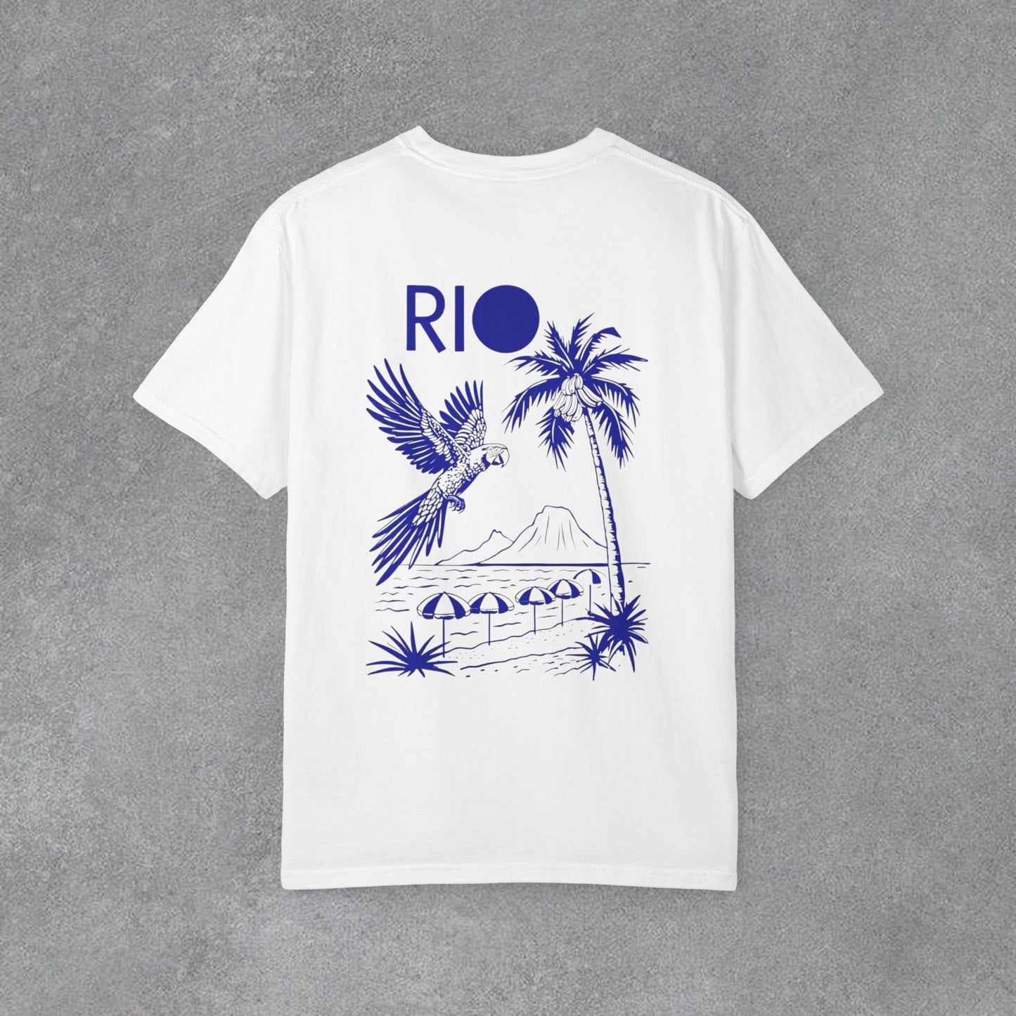 Copy of Rio Beach Scene T-Shirt | Christ the Redeemer Silhouette Tee
