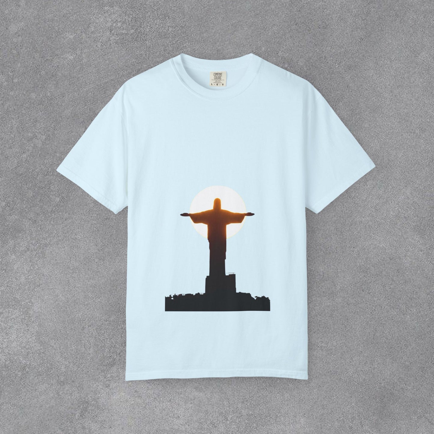 Copy of Rio Beach Scene T-Shirt | Christ the Redeemer Silhouette Tee