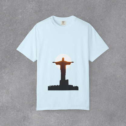 Copy of Rio Beach Scene T-Shirt | Christ the Redeemer Silhouette Tee