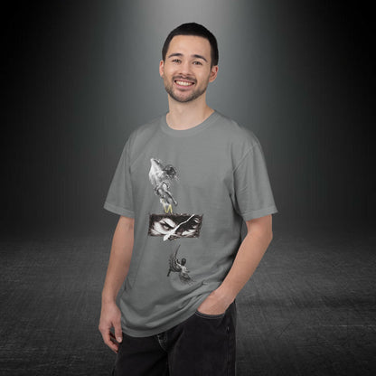 Copy of Angel Wings and Eyes T-Shirt | Graphic Tee with Angel Sketches