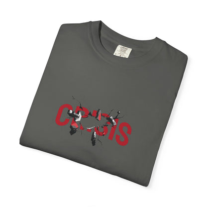 Copy of Vintage Comic Panel Graphic T-Shirt | Retro Crisis Text Tee | Garment Dyed Cotton Shirt | Streetwear Graphic Tee | Unisex Gift