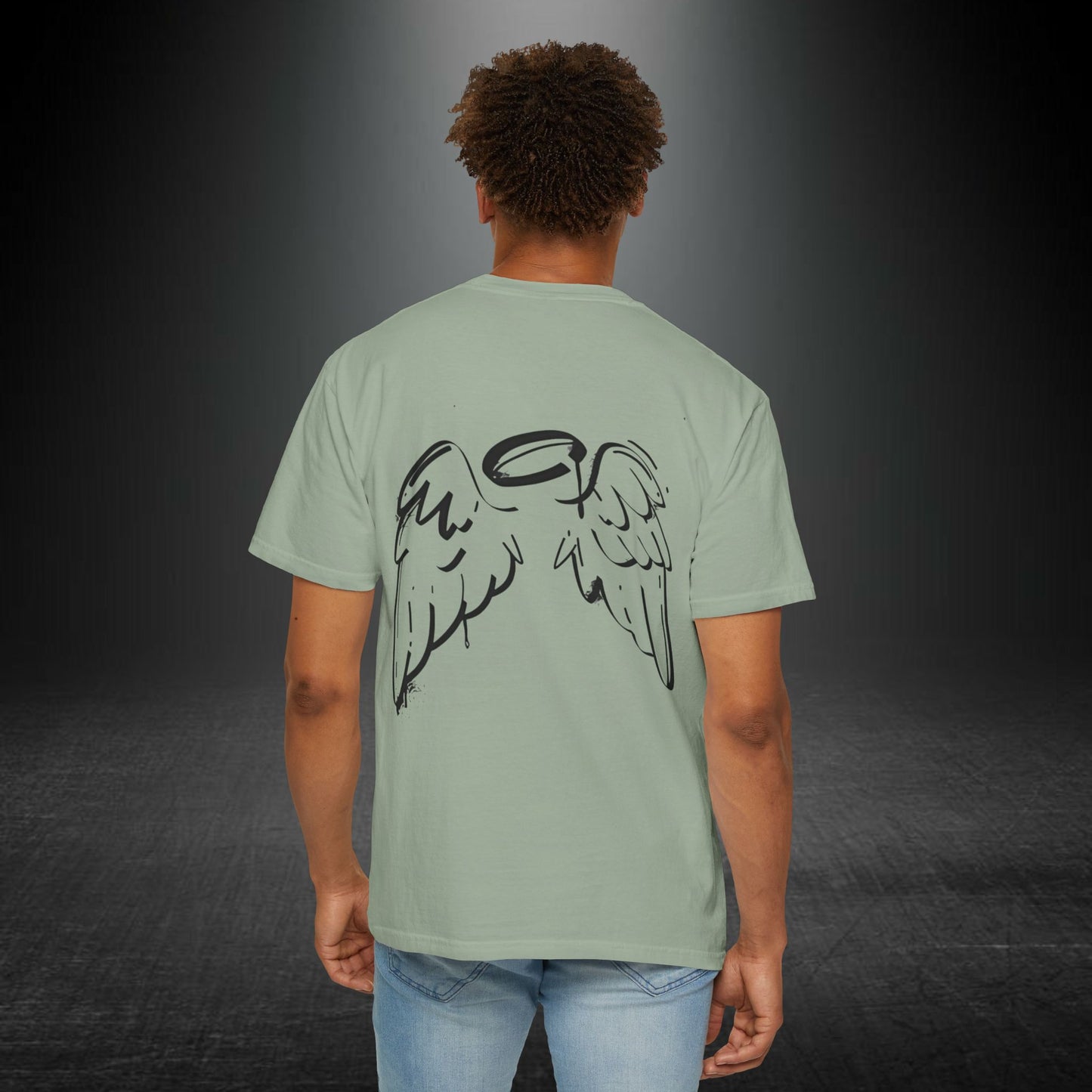 Copy of Angel Wings and Eyes T-Shirt | Graphic Tee with Angel Sketches