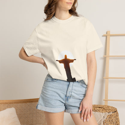 Copy of Rio Beach Scene T-Shirt | Christ the Redeemer Silhouette Tee