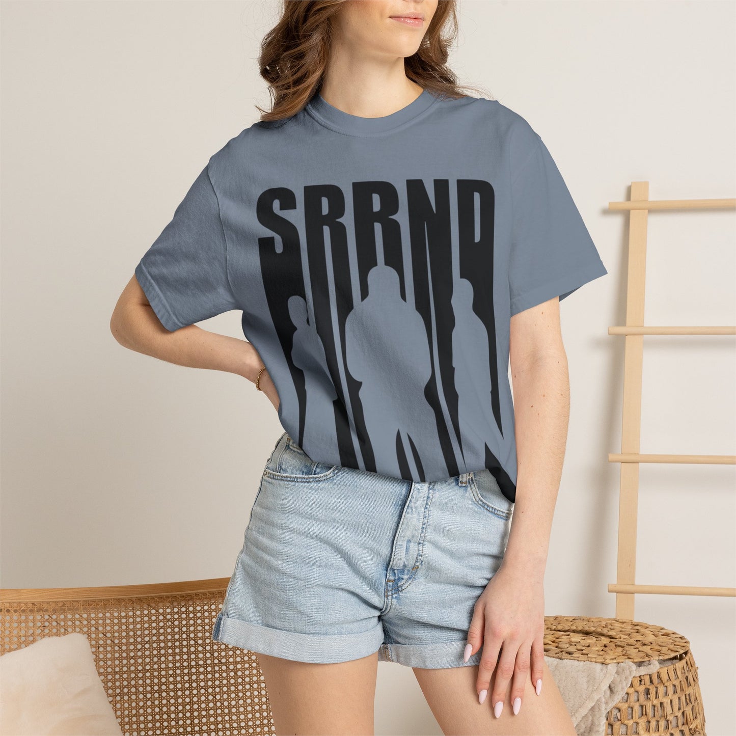 Copy of SRRND Silhouette Band Tee | Graphic T-Shirt with Blue Flame Back Design