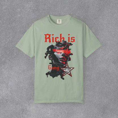 Copy of Medusa Graphic T-Shirt | Gothic Streetwear Tee | Praying Hands Graphic Shirt | Vintage Tattoo Style Tee | Unisex Garment Dyed Shirt