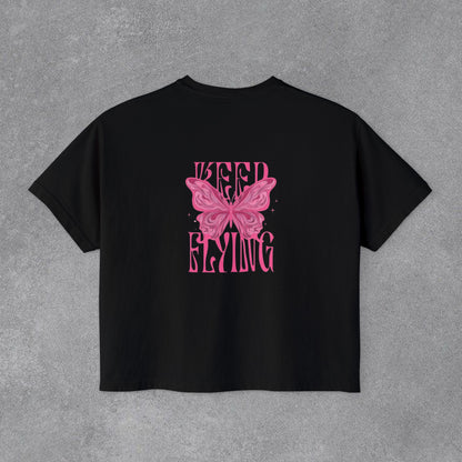 Copy of Desert Moon Cactus Night Tee | Butterfly Need Flying Graphic Tee