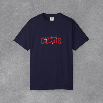 Copy of Vintage Comic Panel Graphic T-Shirt | Retro Crisis Text Tee | Garment Dyed Cotton Shirt | Streetwear Graphic Tee | Unisex Gift
