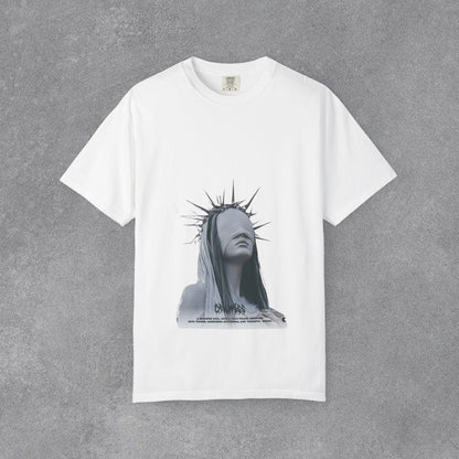 Copy of Blindfolded Statue Crown t-shirt | Surreal Portrait Tee, Monochrome Art