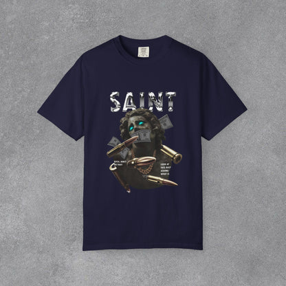 Copy of Skull Graphic T-Shirt | Gothic Tattoo Streetwear Tee | Vintage Washed Cotton Shirt | Shark Back Print | Unisex Graphic Tee