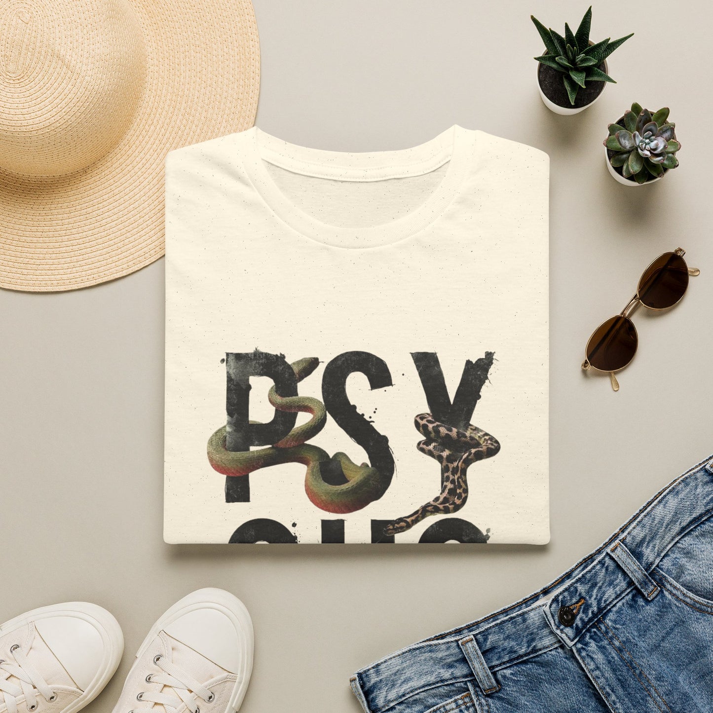 Copy of Psycho Snake Typography T-Shirt | Snake Lettering Tee