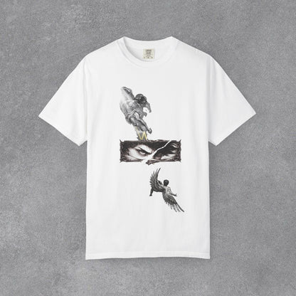 Copy of Angel Wings and Eyes T-Shirt | Graphic Tee with Angel Sketches